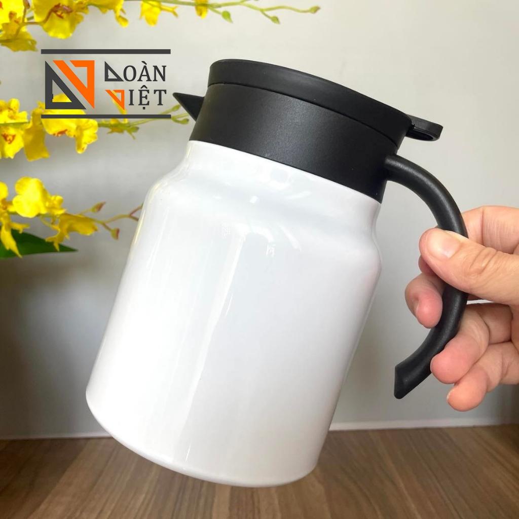 Bình Trà, Ấm Trà giữ nhiệt lâu - Inox chuẩn SUs 316 độ bền cao . Dung tích 1 lit , màu pastel rất sang trọng