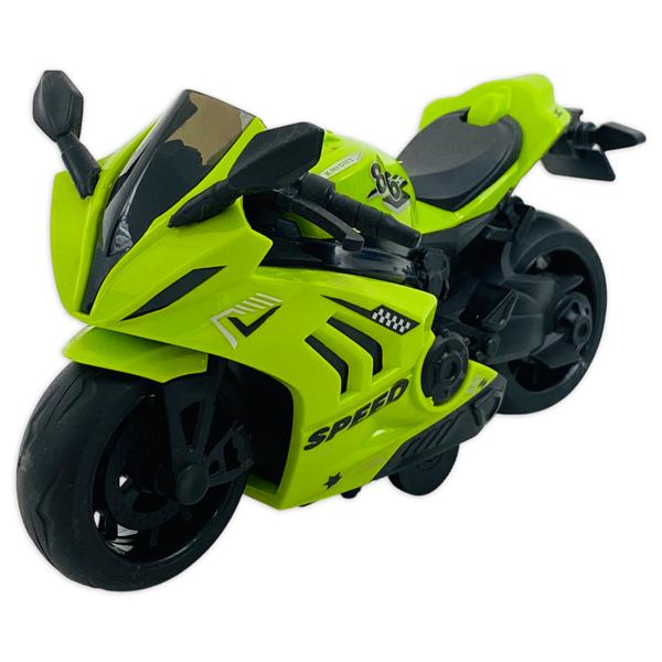 Đồ Chơi Siêu Xe Môtô Tốc Độ Chạy Trớn - Kingdom Toys 7607 (850-7) - Màu Xanh Lá