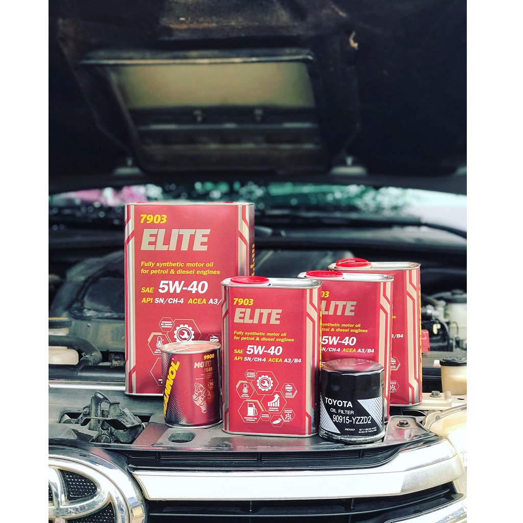 Nhớt MANNOL 7903 Elite 5W-40 SN/CH-4 A3/B4 Tùy Chọn 1L | 4L Tổng Hợp Toàn Phần Cao Cấp Chứa Ester Đa Năng Cải Tiến