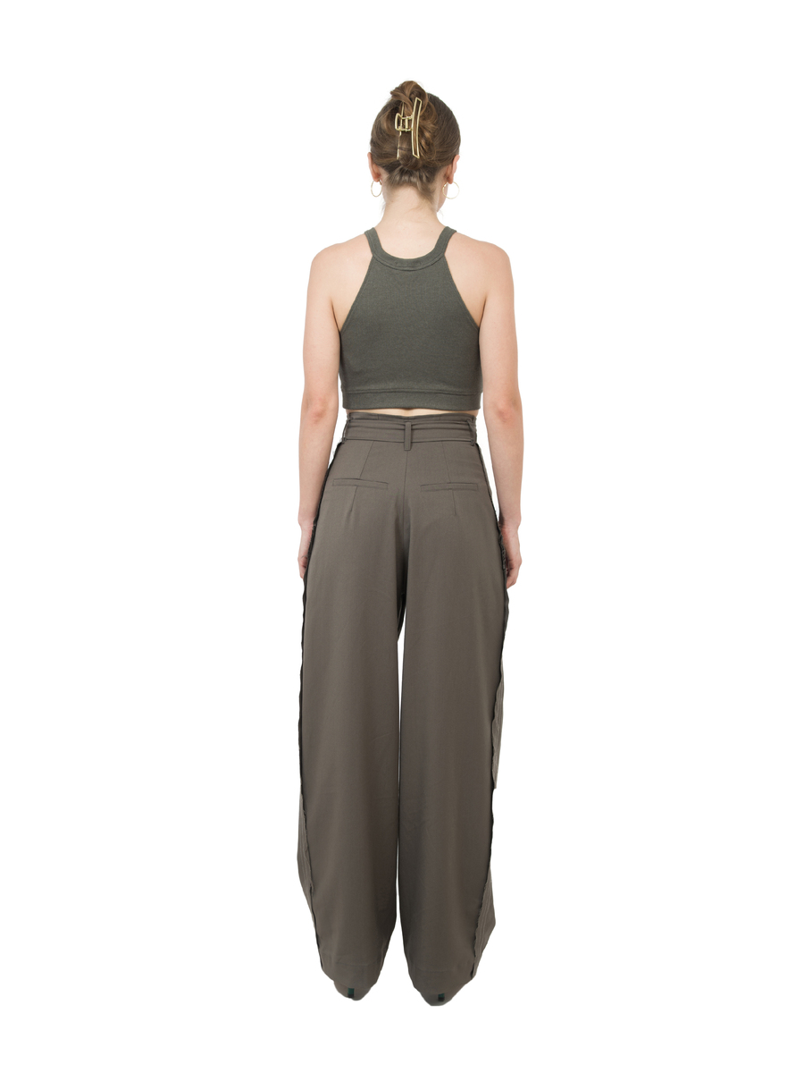 là min - Quần Moss Green Raw-cut Trousers