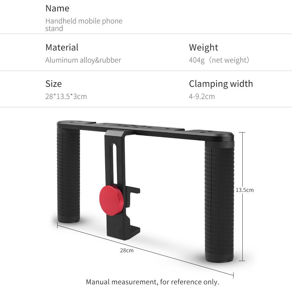 Tay cầm kép có đèn LED  mini hai màu 3200K-6400K Hợp kim nhôm