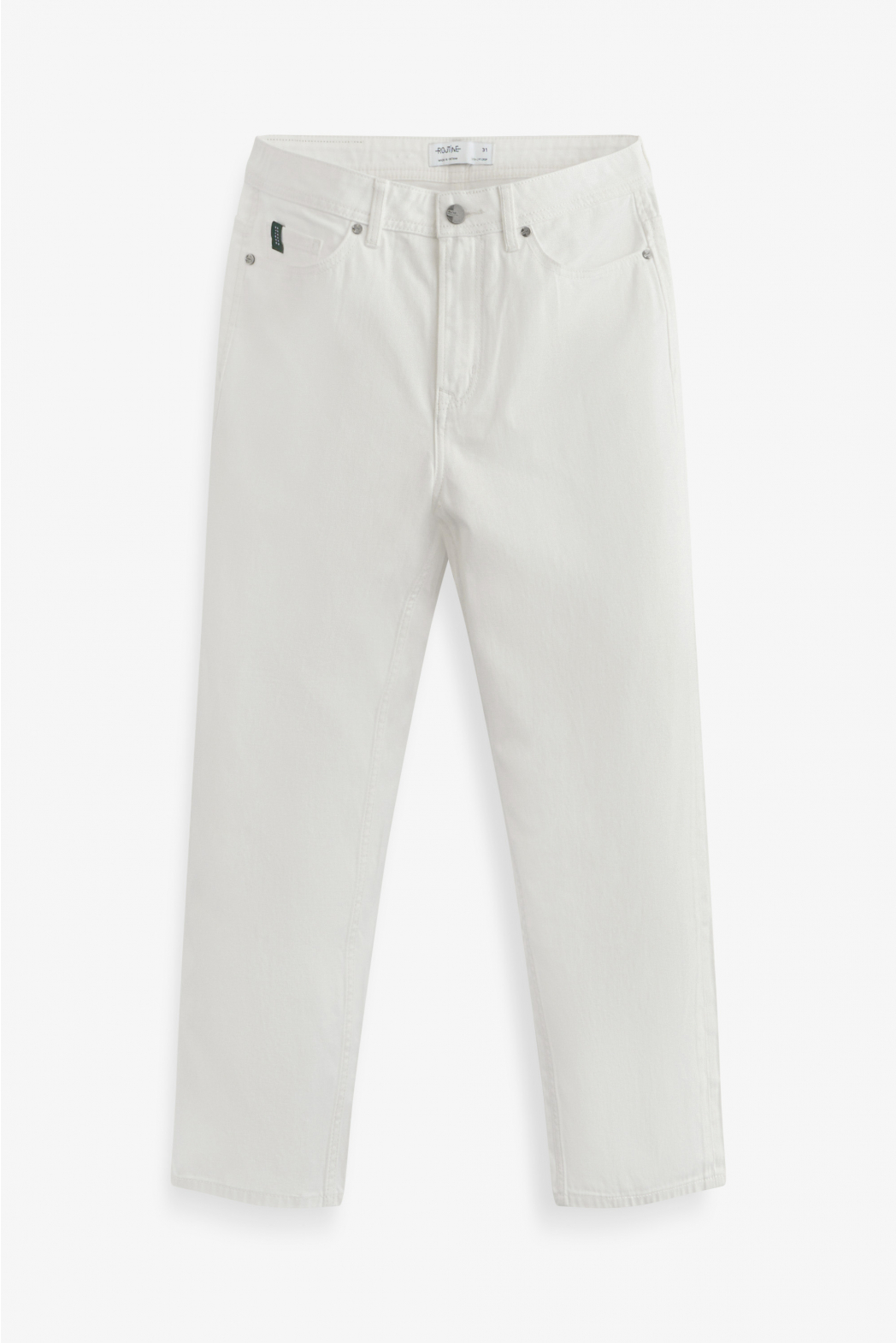 Quần Jean Nam ROUTINE Ống Suông Trơn Form Straight Crop - 10S23DPA018 | LASTORE MENSWEAR
