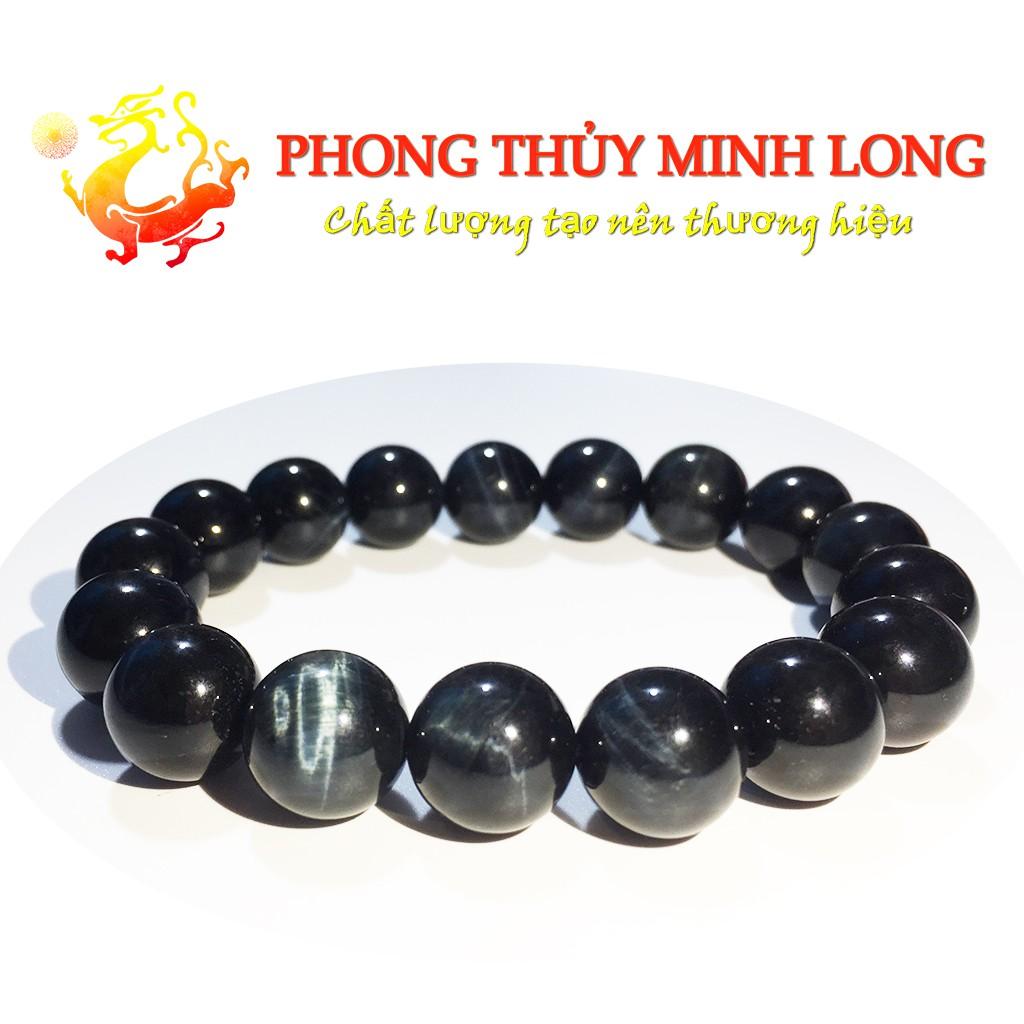 Vòng tay đá mắt hổ Chim Ưng Xanh Đen chất lượng 5A hợp mệnh Thủy và Mộc