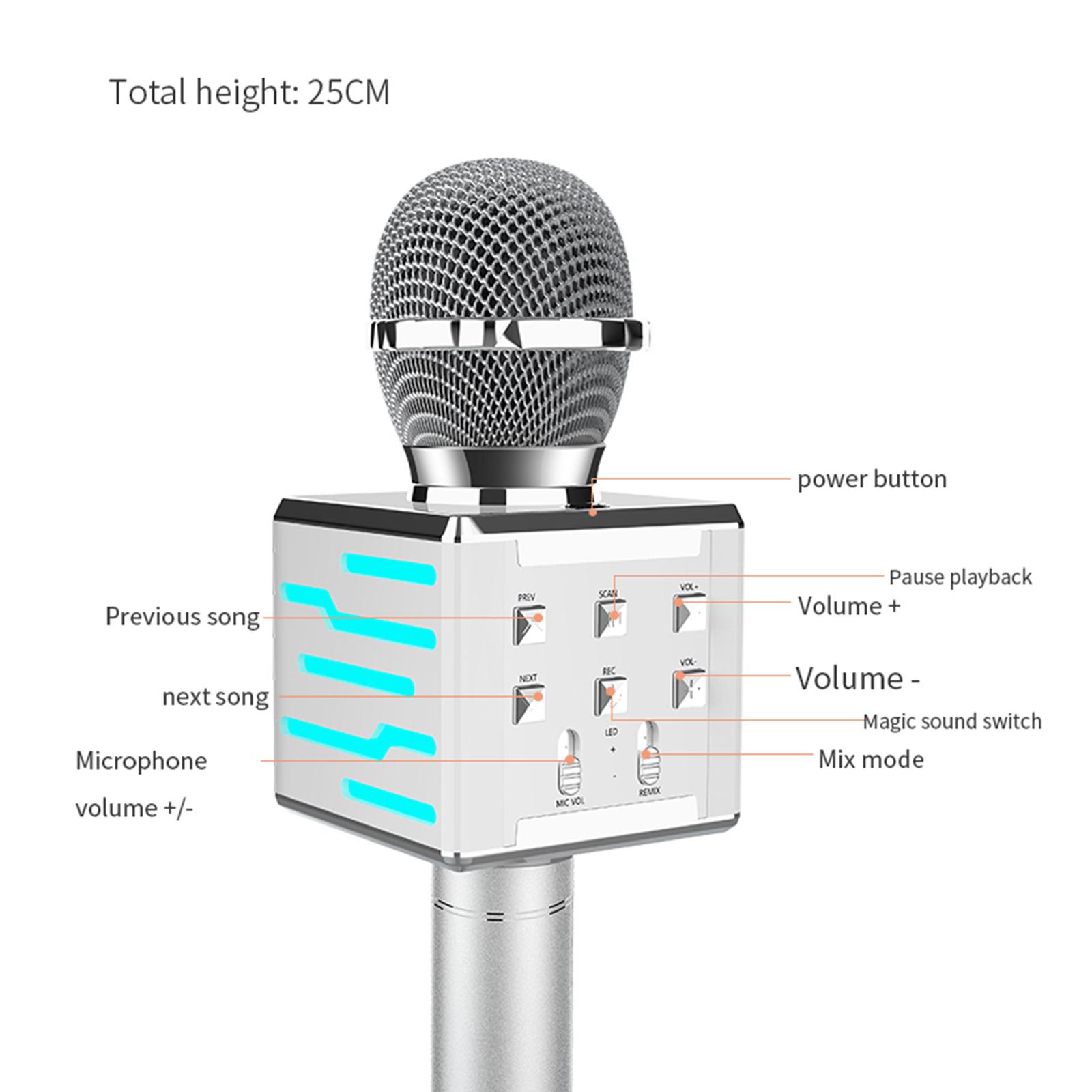 Micro Bt Karaoke Không Dây Có Đèn Led Ds868