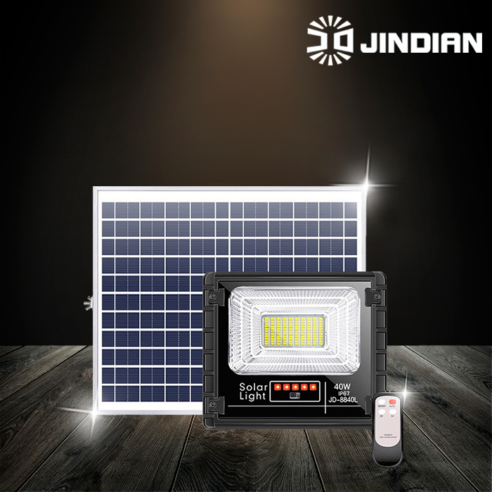 [Jindian] Đèn pha năng lượng mặt trời 40W JD-8840L - Chính hãng [Bảo hành 02 năm]