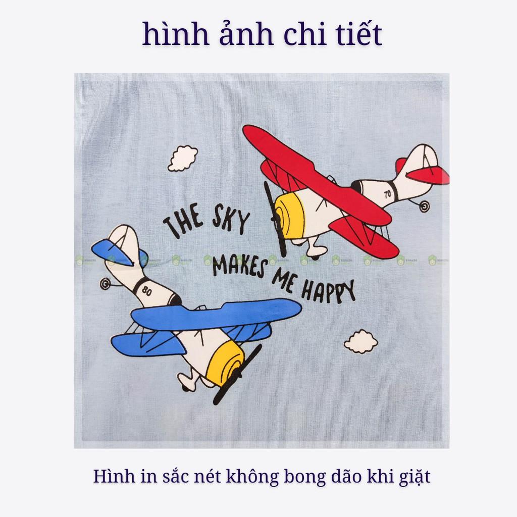 Đồ Bộ Bé Trai Minky Mom Cotton 100% Họa Tiết Phương Tiện Giao Thông, Bộ Quần Áo Trẻ Em Cộc Tay Cho Bé MKM2108