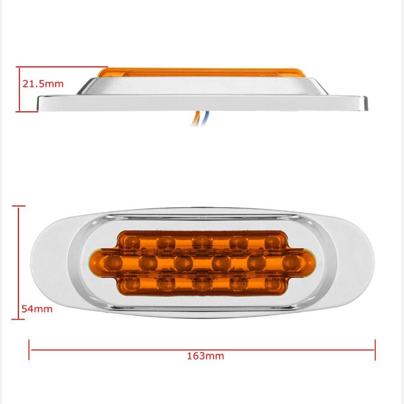 12V 16 LED Side Marker Ánh sáng đèn báo rẽ không thấm nước Đèn cho xe tải Xe tải RV Caravan