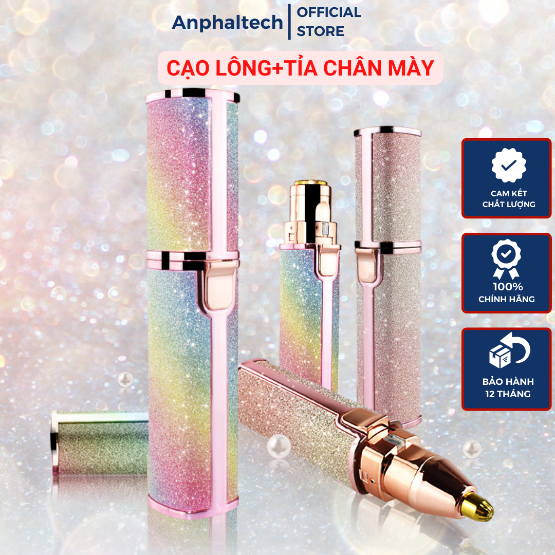 Máy Cạo Lông Tẩy Lông Mặt, Tỉa Chân Mày Đa Năng 2in1 BZ-203B