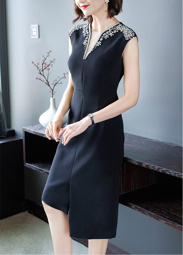đầm cổ v kết đá cao cấp ksn280291