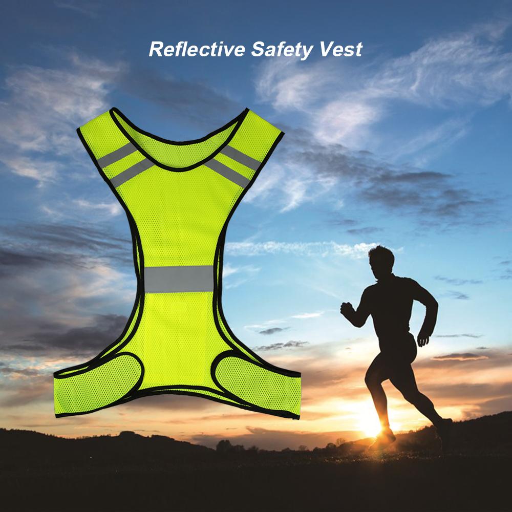 Nhẹ nhàng thoáng khí Vest Lưới phản quang nhẹ nhàng thoáng khí an toàn cho Chạy bộ ,Đi bộ ,Đạp xe