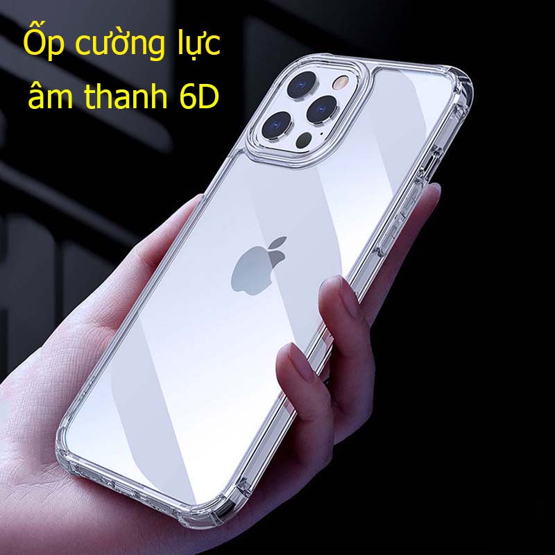 Ốp kính cường lực cho iPhone 14 pro max trong suốt âm thanh 6D cao cấp