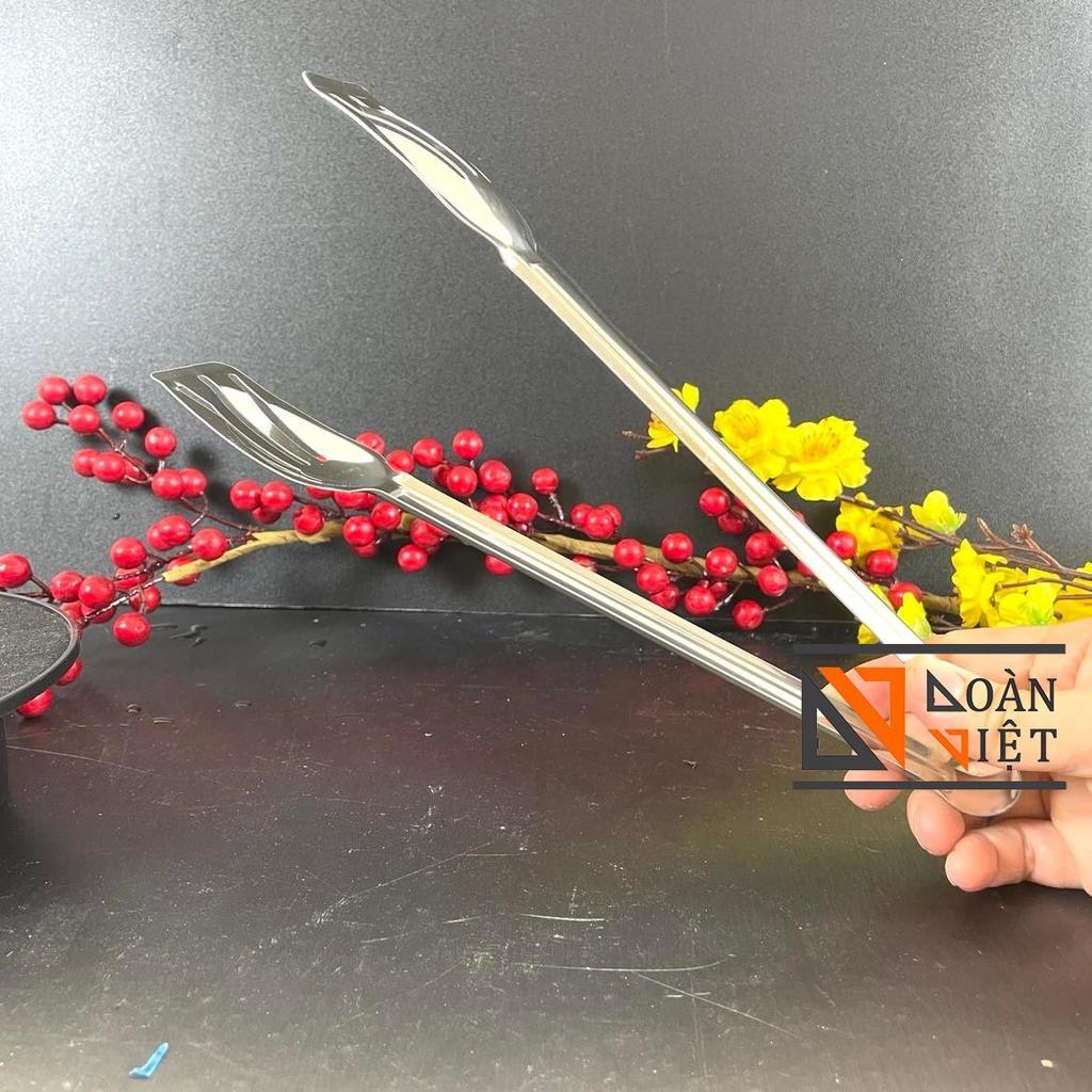 KẸP GẮP BÁNH BAO, THỨC ĂN, GẮP ĐỒ CHIÊN .. Bản to, inox không rỉ 28cm
