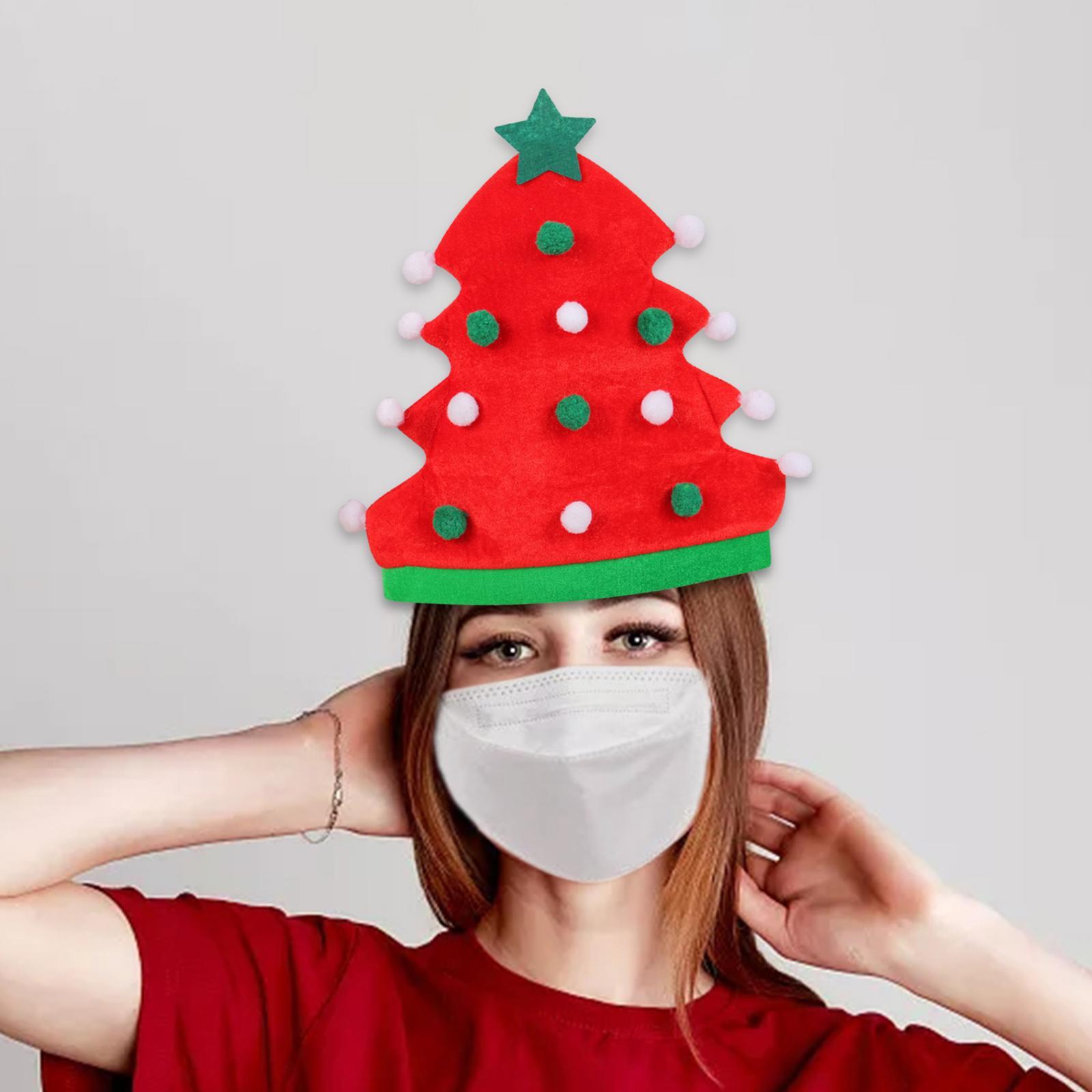 Christmas Tree Hat Xmas Women Men Stage Performance Ball Masquerade Headgear