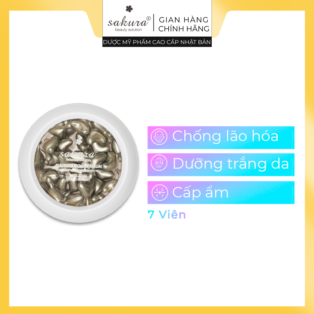 7 Viên Serum dưỡng trắng da chống lão hóa tinh chất nhau thai cừu Sakura Placenta COQ10