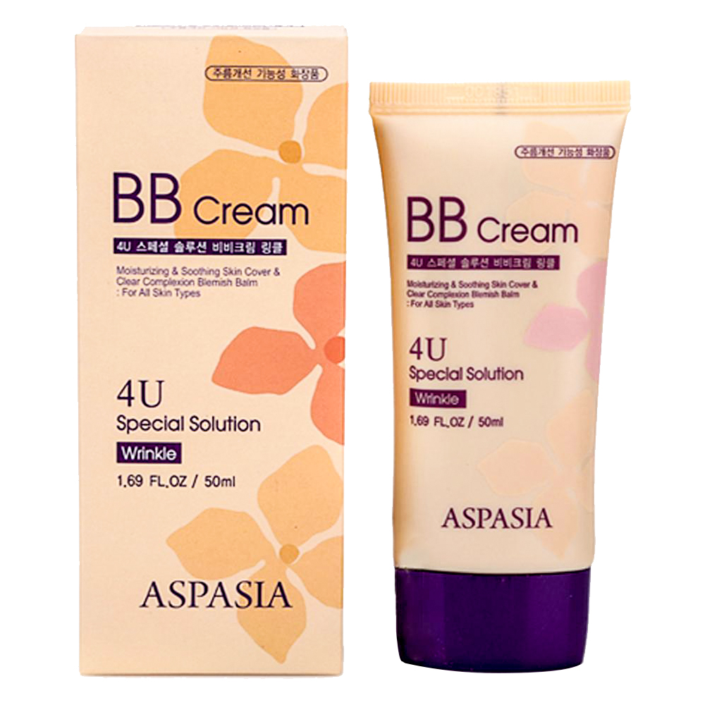 Kem Nền Chống Nhăn Da ASPASIA BB Cream 4U 50ml KOREA - Chứa 90% collagen thiên nhiên