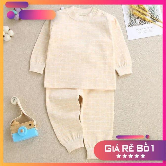 Quần áo trẻ em ️ XẢ KHO ️ Bộ cotton thu đông dài tay siêu mềm mịn co giãn bốn chiều cho bé 5 - 15 kg