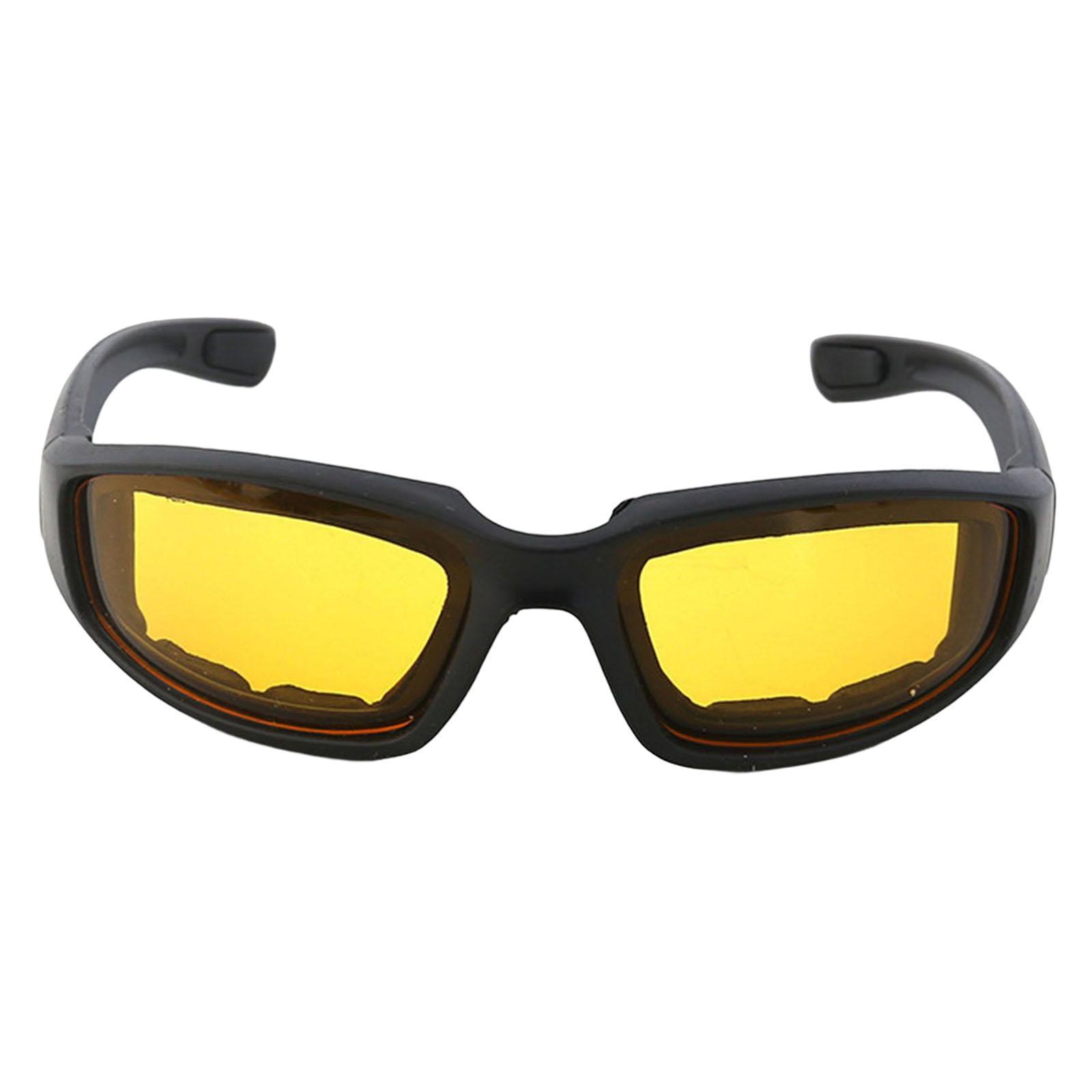 Motorcycle Riding Goggles Cycling Glasses Hiking Windproof Golf Yellow