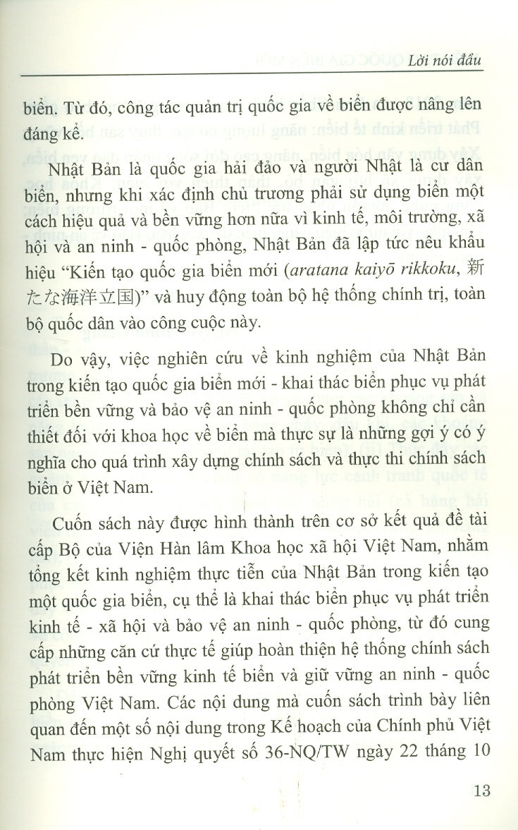 Kiến Tạo Quốc Gia Biển Mới Ở Nhật Bản (Sách chuyên khảo)