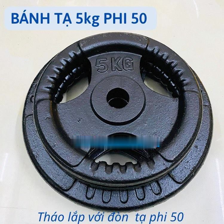 Bánh tạ gang 2kg, 3kg, 5kg, 10kg, 15kg, 20kg phi 50