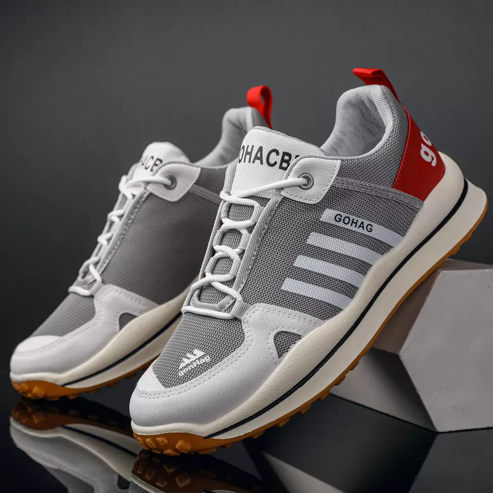 Giày Thể Thao Nam MENDO - Giày Sneaker Màu Đen - Trắng, Thiết Năng Động, Gót Phẳng Chống Mài Mòn - G5451
