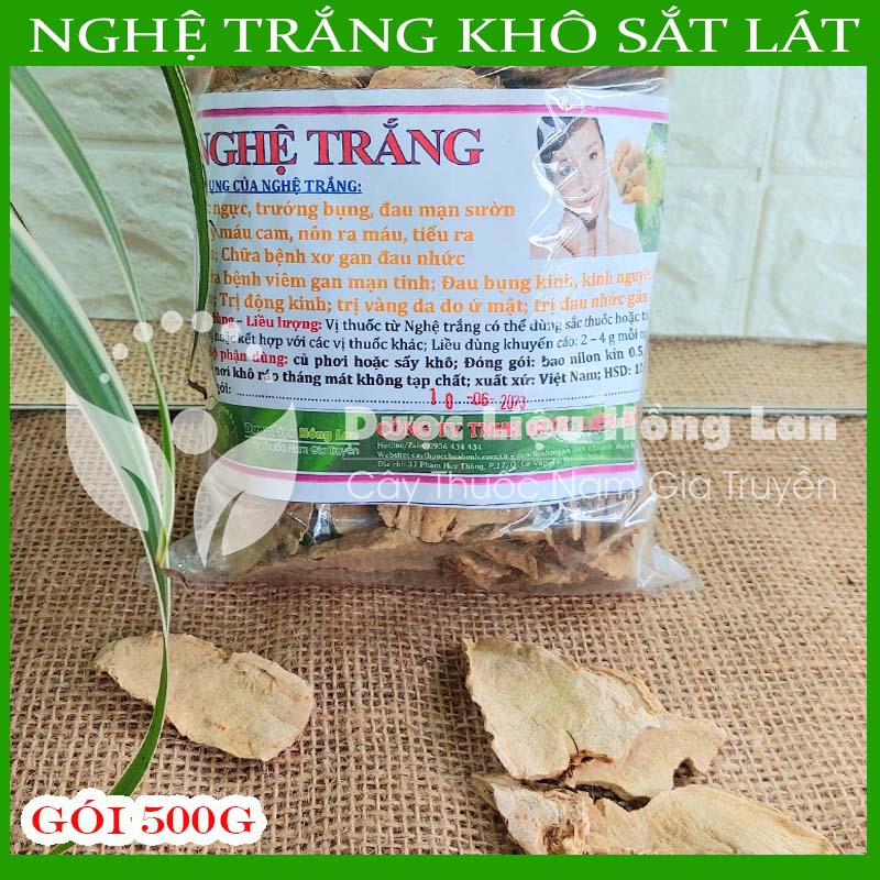 Hình ảnh Củ Nghệ Trắng khô sắt lát 500gram