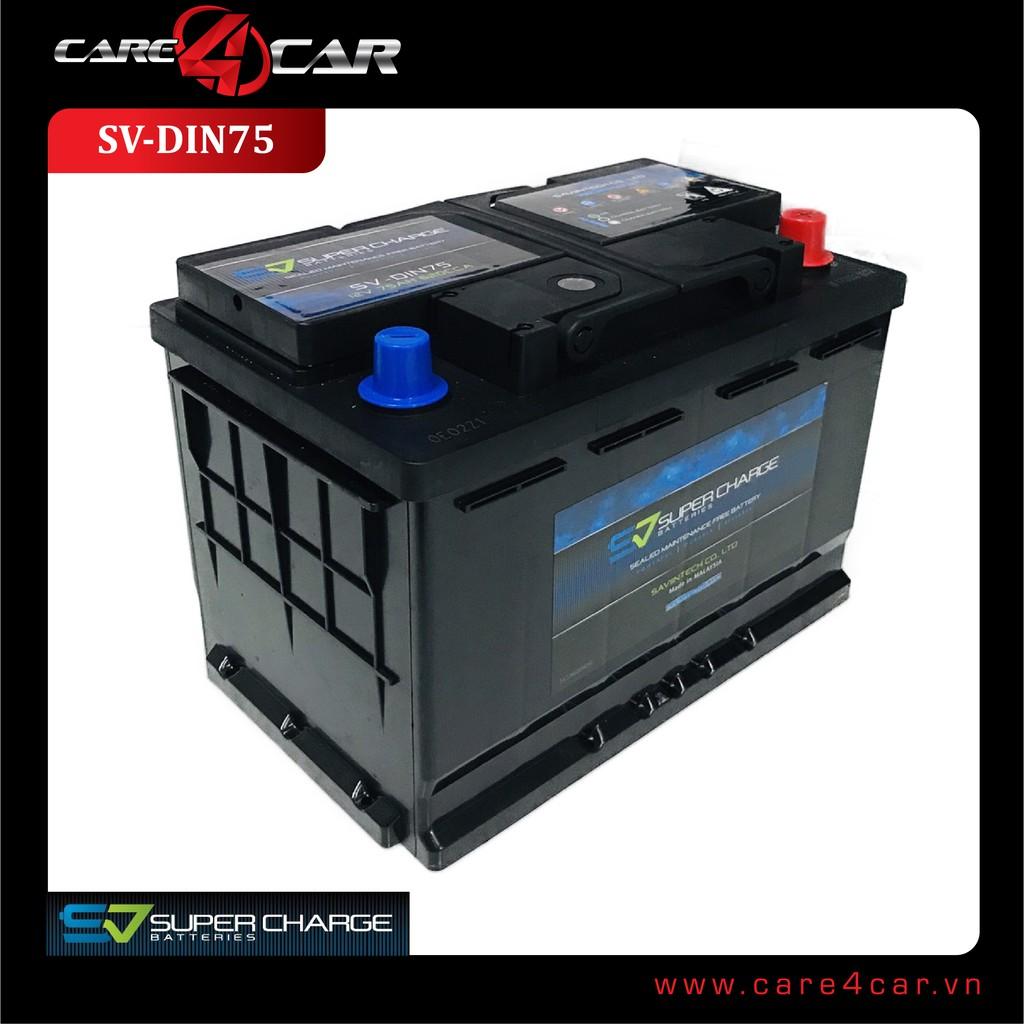 Bình acqui SV SUPER CHARGE, Model: SV-DIN75 75Ah