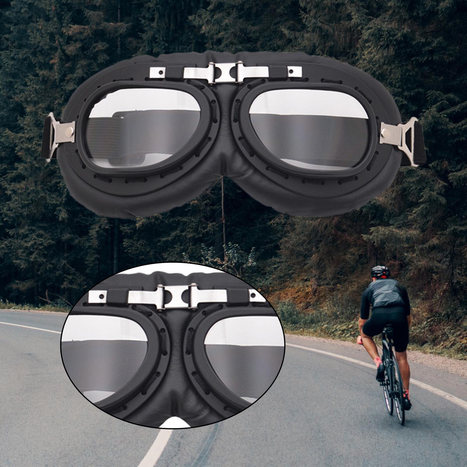 2x Motorcycle Goggles Dust-Proof Sports Glasses Fit for Cruiser
