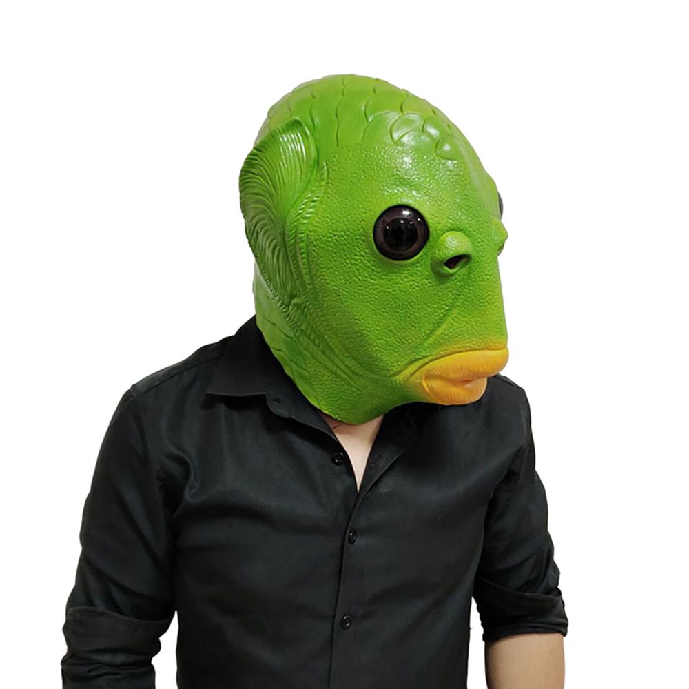 Mặt nạ đội đầu hình nàng tiên cá màu xanh lá cây ngộ nghĩnh,bằng cao su trọng lượng nhẹ,