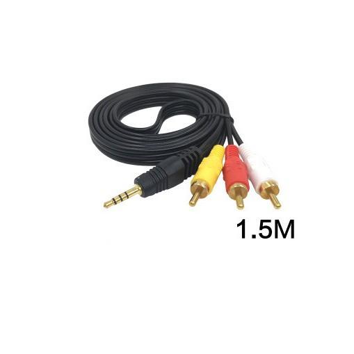 Cáp chuyển từ cổng âm thanh jack 3.5mm sang AV 3 RCA hoa sen