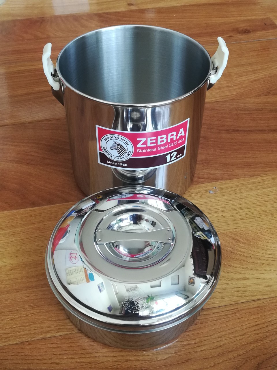 Camen Inox Zebra Thái Lan Ngăn Rưỡi 12cm  Khó Gài-151612