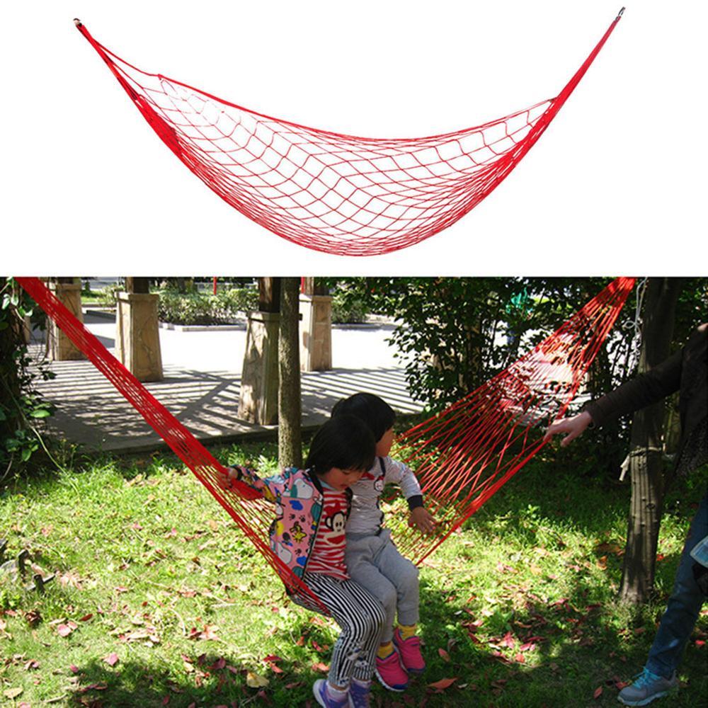 Mới Ngoài Trời Trong Nhà Nylon Võng Lưới Dây Cắm Trại Võng Vườn Bộ Cờ Ngủ Treo Giường Treo Ghế