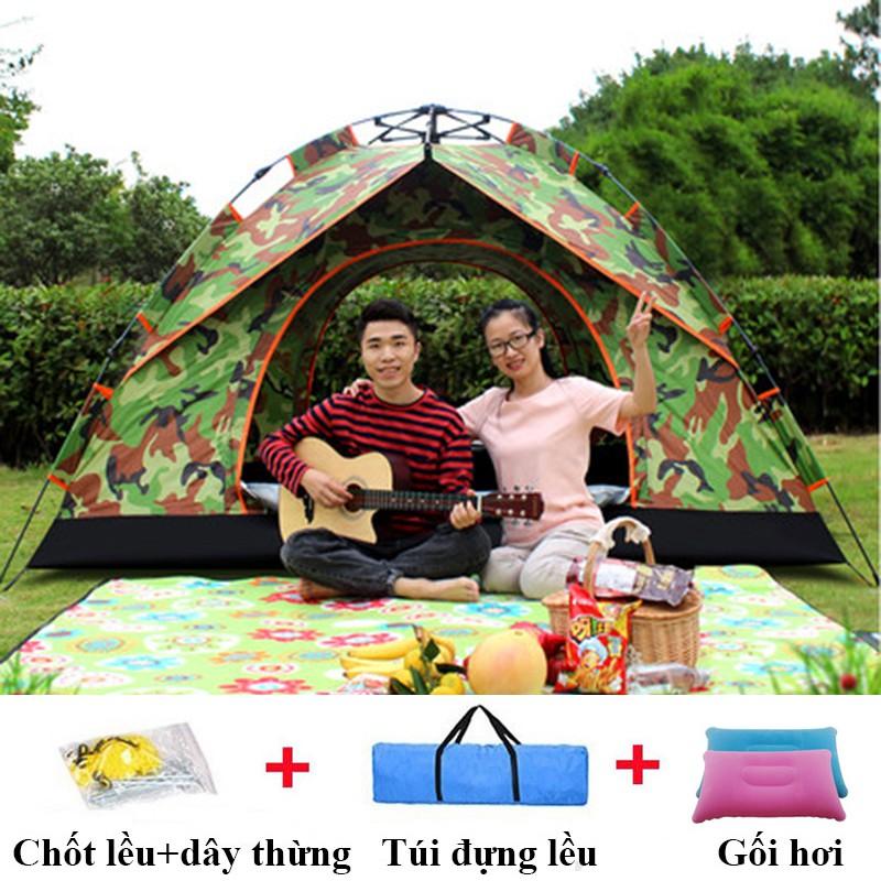 Lều liều picnic cắm trại dã ngoại du lịch đi phượt tự bung cỡ lớn size đủ cho 3-4 người (200*200*145cm)