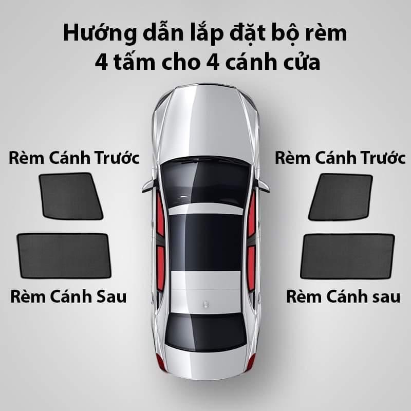 Rèm che nắng nam châm Xe Toyota Altis Bộ 4 tấm chắn nắng chuẩn form xe, nam châm hút mạnh