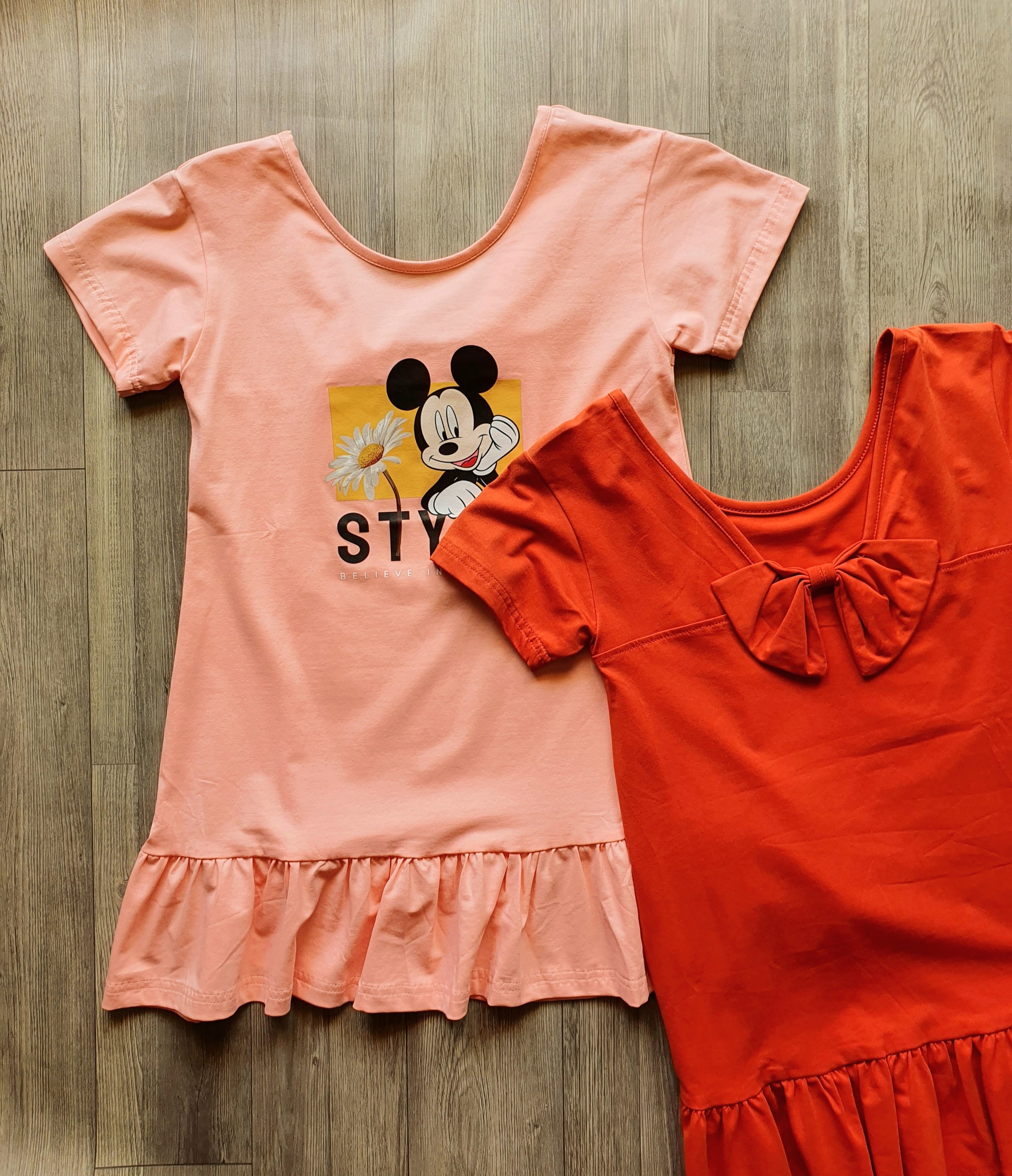 Đầm thun phong cách hình Mickey cho bé gái size 20-30kg chất thun cotton mềm mịn mát