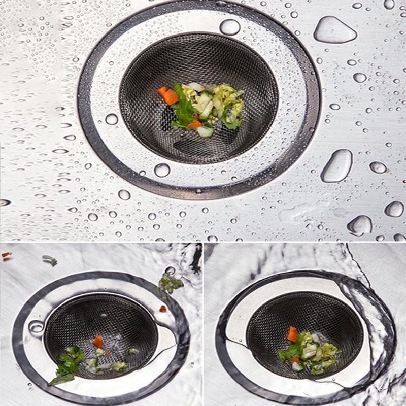 Combo 2 lọc rác bồn rửa chén bát tện dụng inox không rỉ bền đẹp