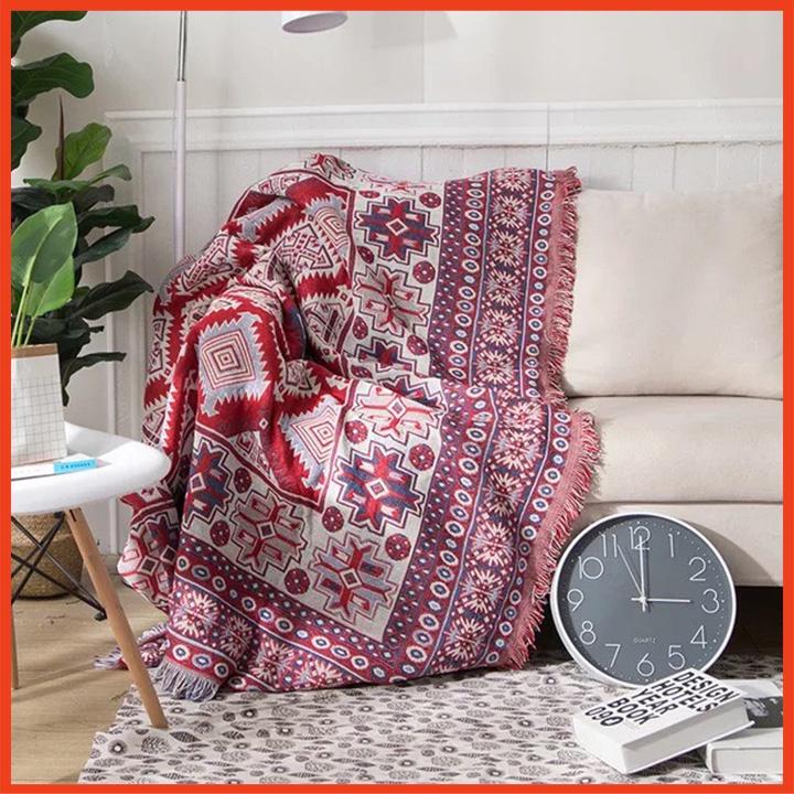 Khăn phủ sofa,thảm trải sàn hoa văn, họa tiết theo phong cách Retro