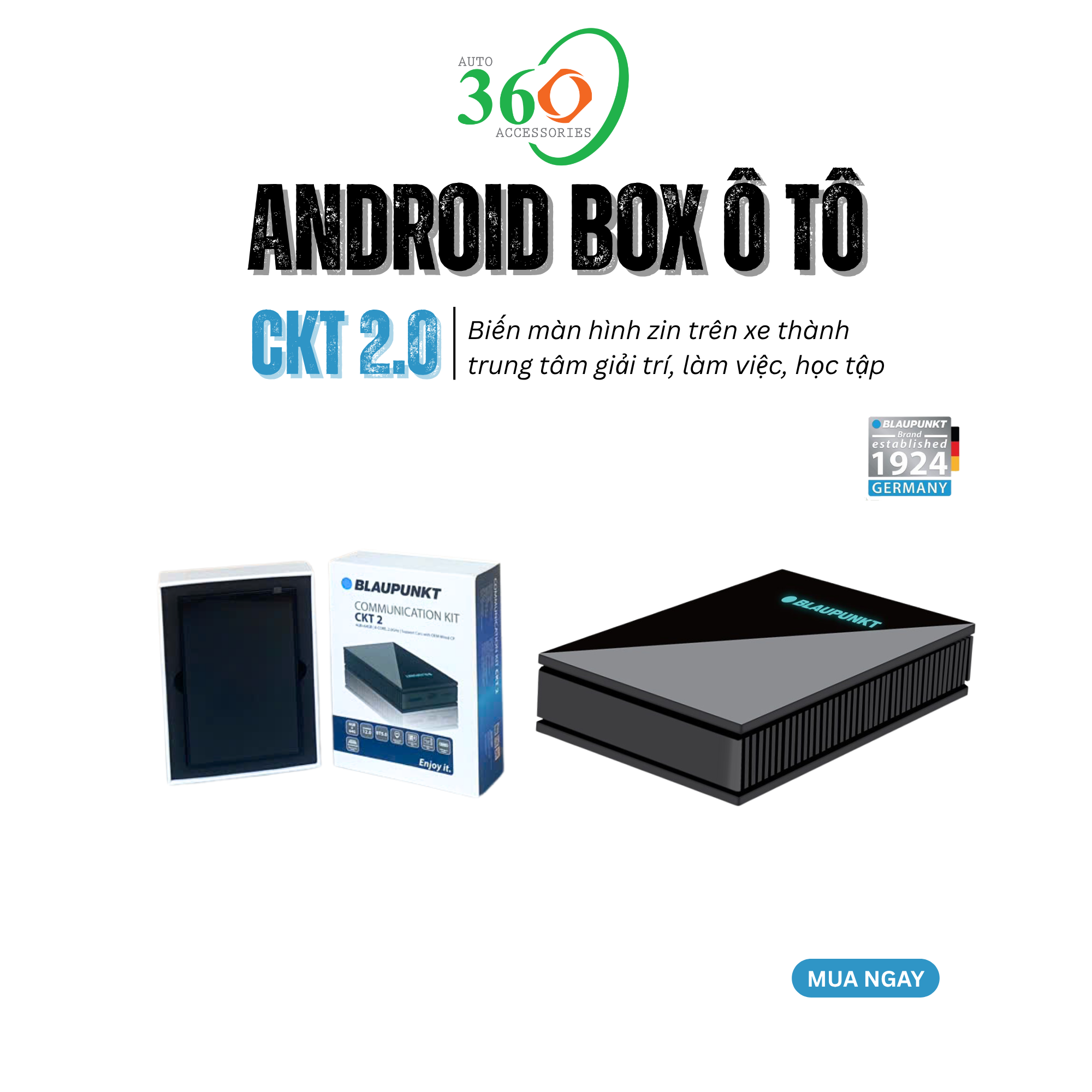 Android-Box Ô Tô Blaupunkt CKT 2.0 – Hàng Chính Hãng – Họp Trực Tuyến, Giải Trí, Học Tập Trên Xe – Chip Mạnh, Kết Nối Nhanh