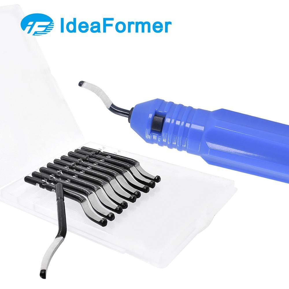 1 Bộ Tay Cầm Cố Định Nhựa Dao Bỏ Túi Burr NB1100 Cạp 10 PC BS1010 Lưỡi Cắt Tỉa Gọn Gàng Deburring Đầu Cắt Dụng Cụ 3D