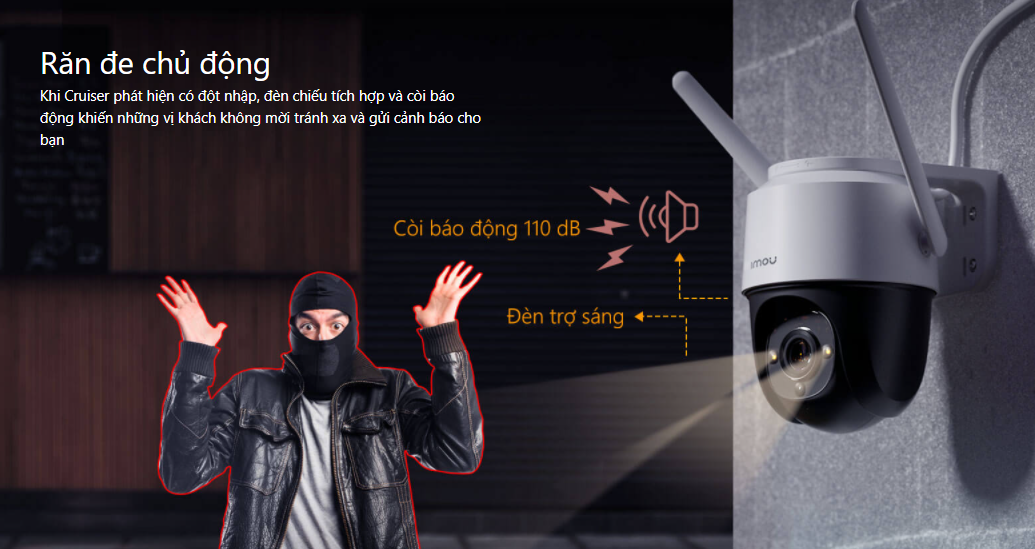 CAMERA WIFI IMOU NGOÀI TRỜI IPC S22FP IMOU 2M Full color Xoay 360 độ ĐÀM THOẠI 2 CHIỀU, Có Màu Ban Đêm - Hàng Chính hãng