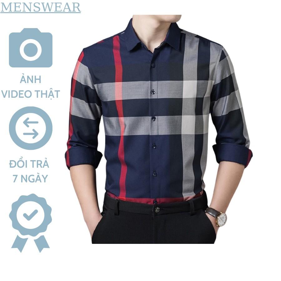 Áo sơ mi kẻ sọc thời trang nam Menswear, áo sơ mi nam THỜI TRANG cao cấp phong cách nam tính với 3 màu lựa chọn