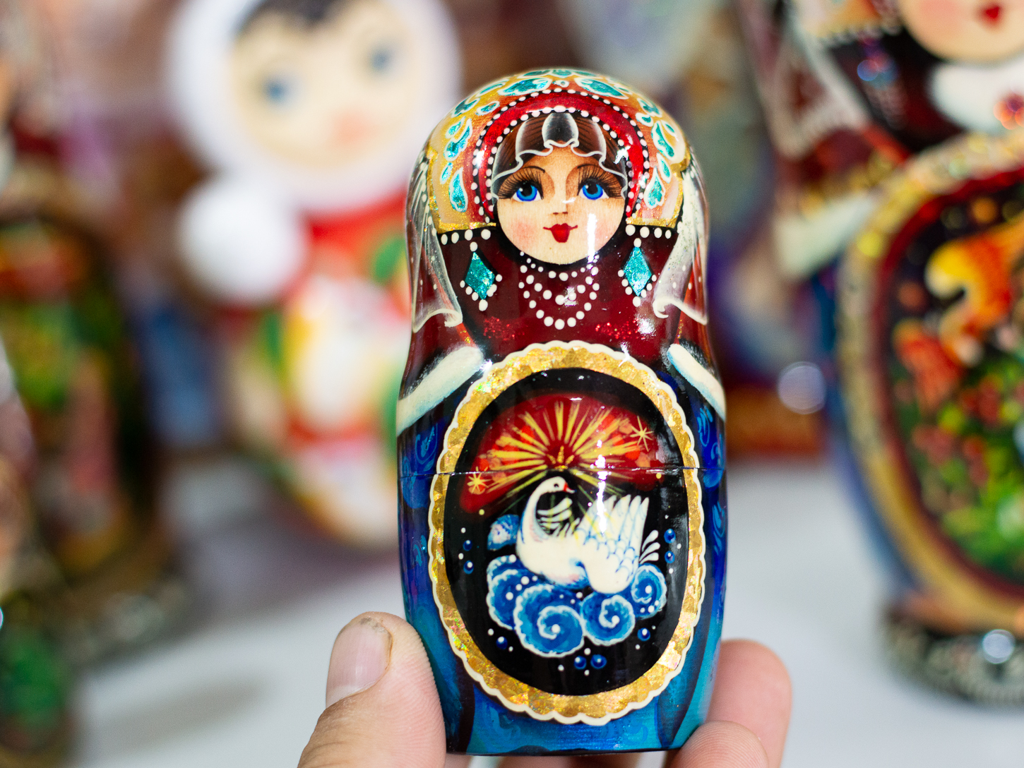 BỘ BÚP BÊ NGA MATRYOSHKA 5 LỚP 18CM "CỔ TÍCH PHƯỢNG HOÀNG LỬA" CỰC ĐẸP VÀ SANG TRỌNG