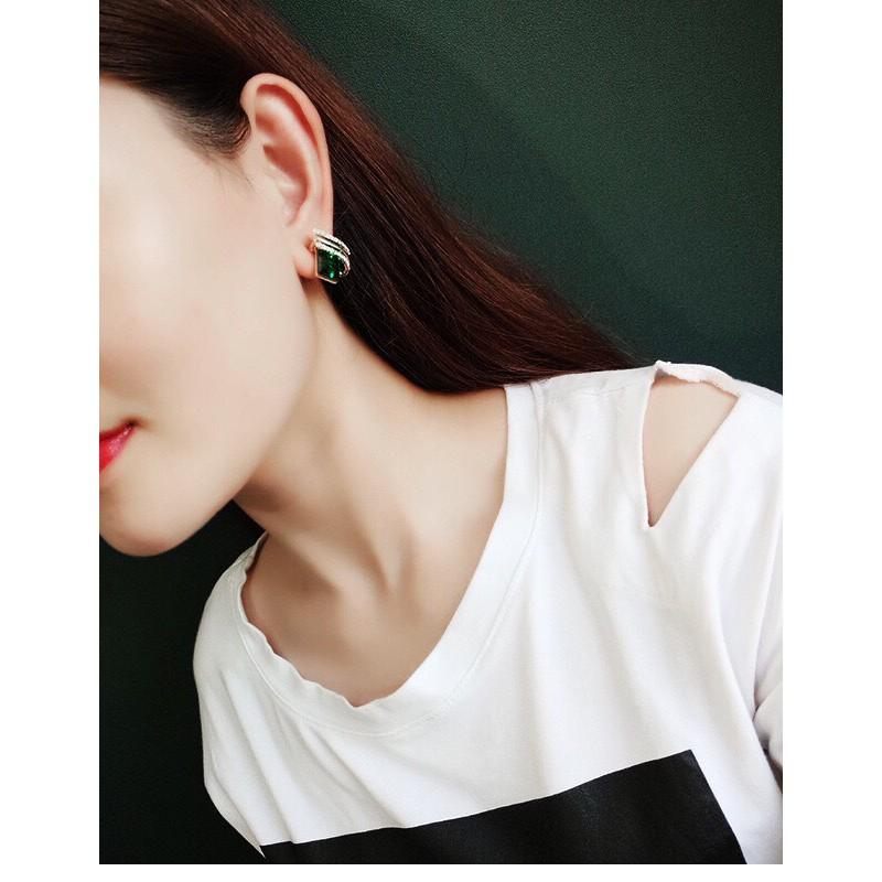 Khuyên tai hàn quốc Rhinestone