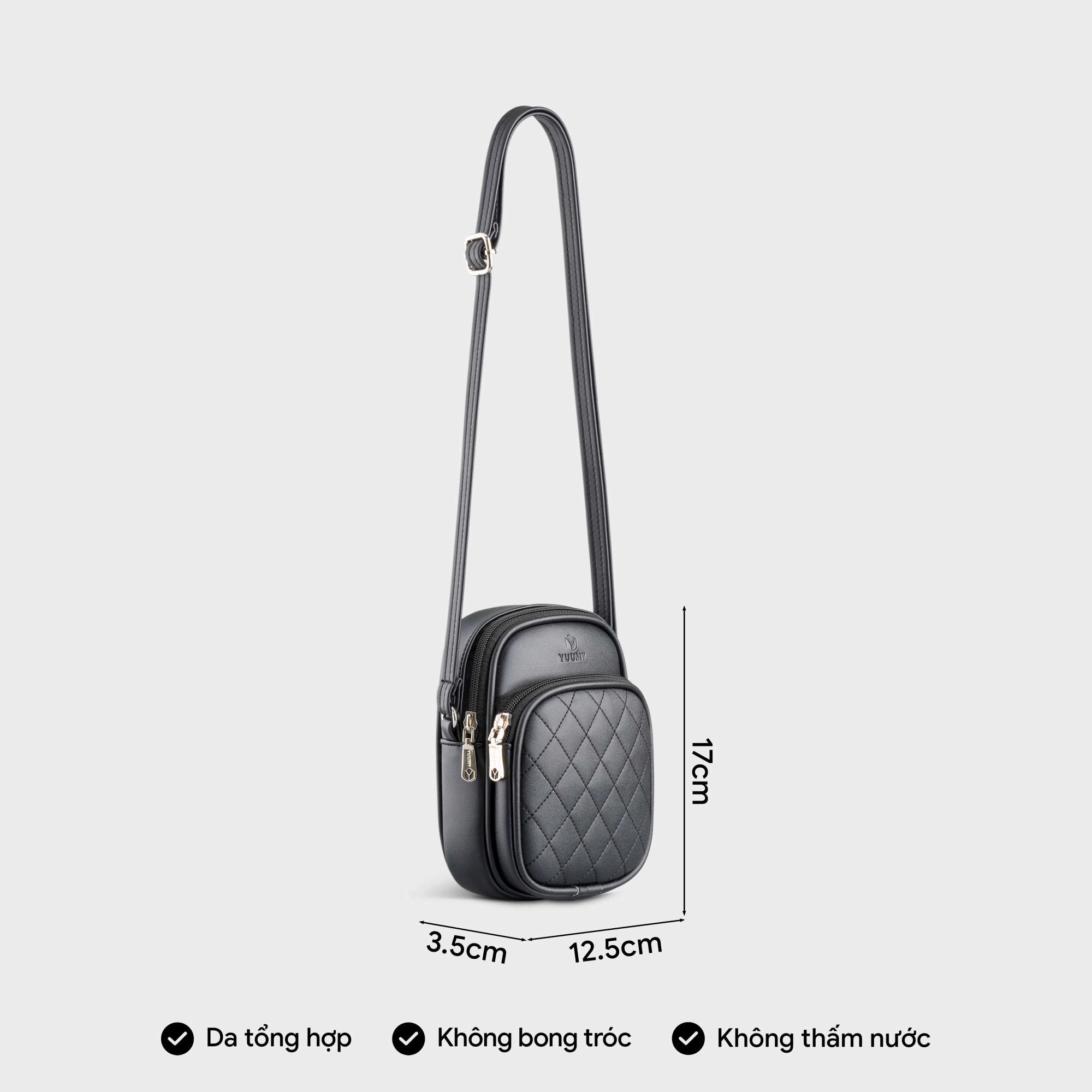 Túi Yuumy ( Thời trang nữ phối ngăn chần chỉ mini - Túi đeo chéo da Seasand YN202 )