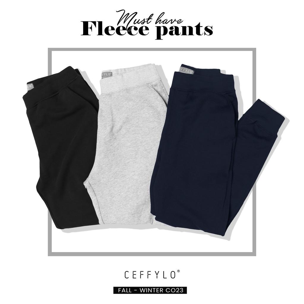 Quần JOGGER Nỉ Nam Polido Màu Đen Chất Nỉ Ấm Áp Đúng Form