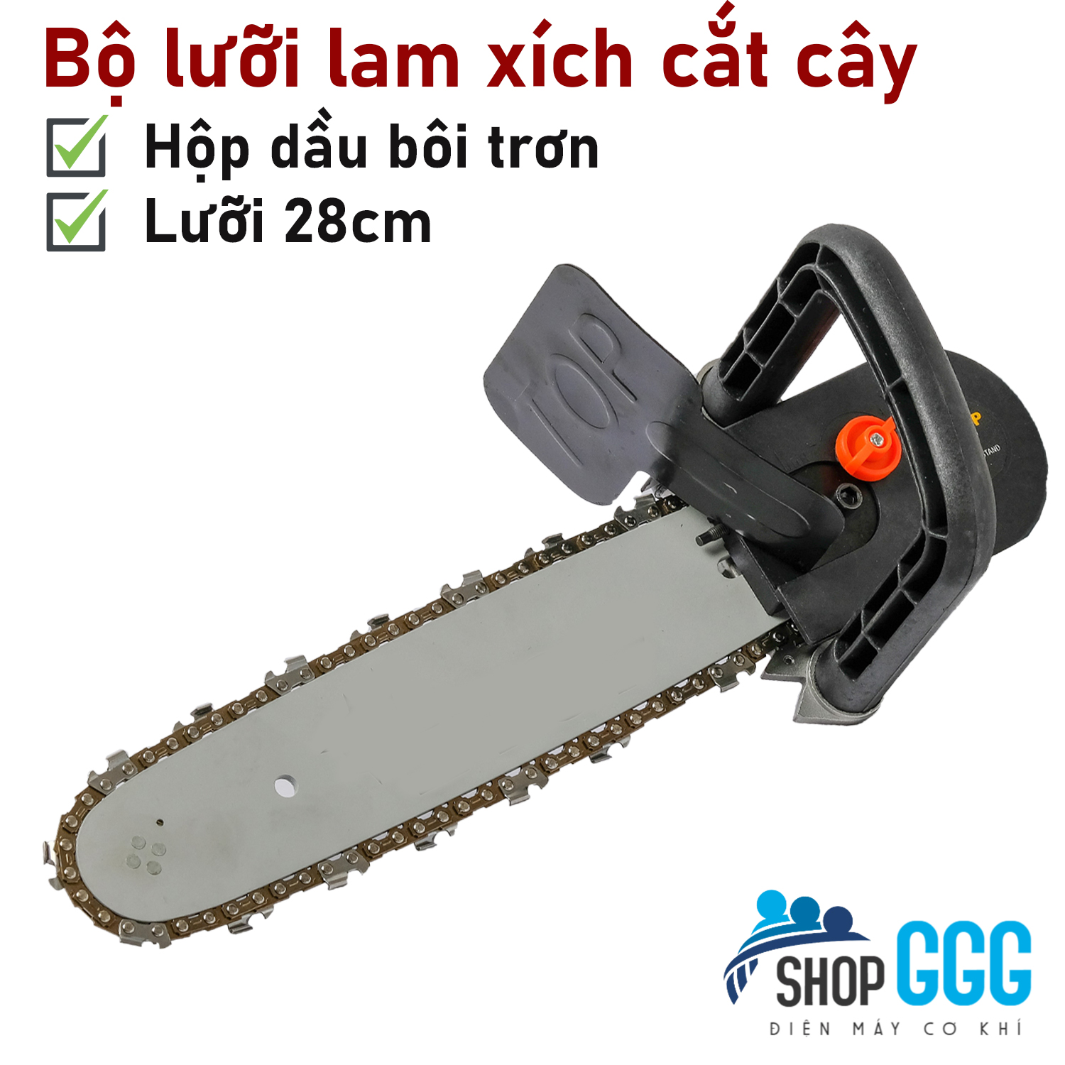 Bộ lam xích | Lưỡi cưa lam xích | Cưa xích cắt cây | Cưa xích lắp máy mài