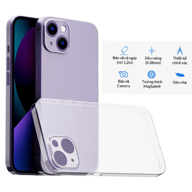 Ốp lưng chống sốc trong suốt cho iPhone 14 Plus Likgus Crashproof giúp chống chịu mọi va đập - hàng nhập khẩu