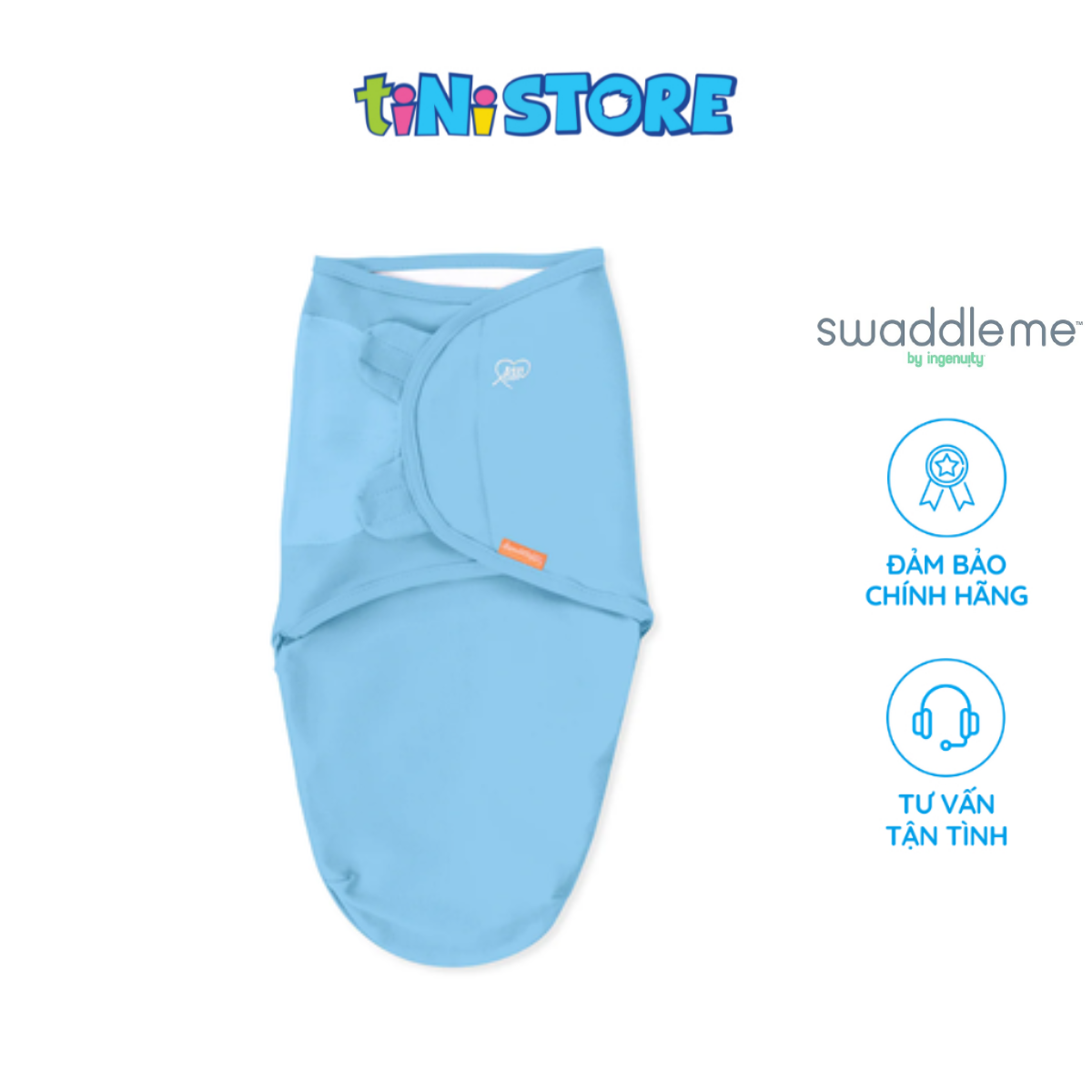 Set 2 Chăn Quấn Bé Màu Xanh/ Trắng Hình Vương Miện SwaddleMe 59786DSV
