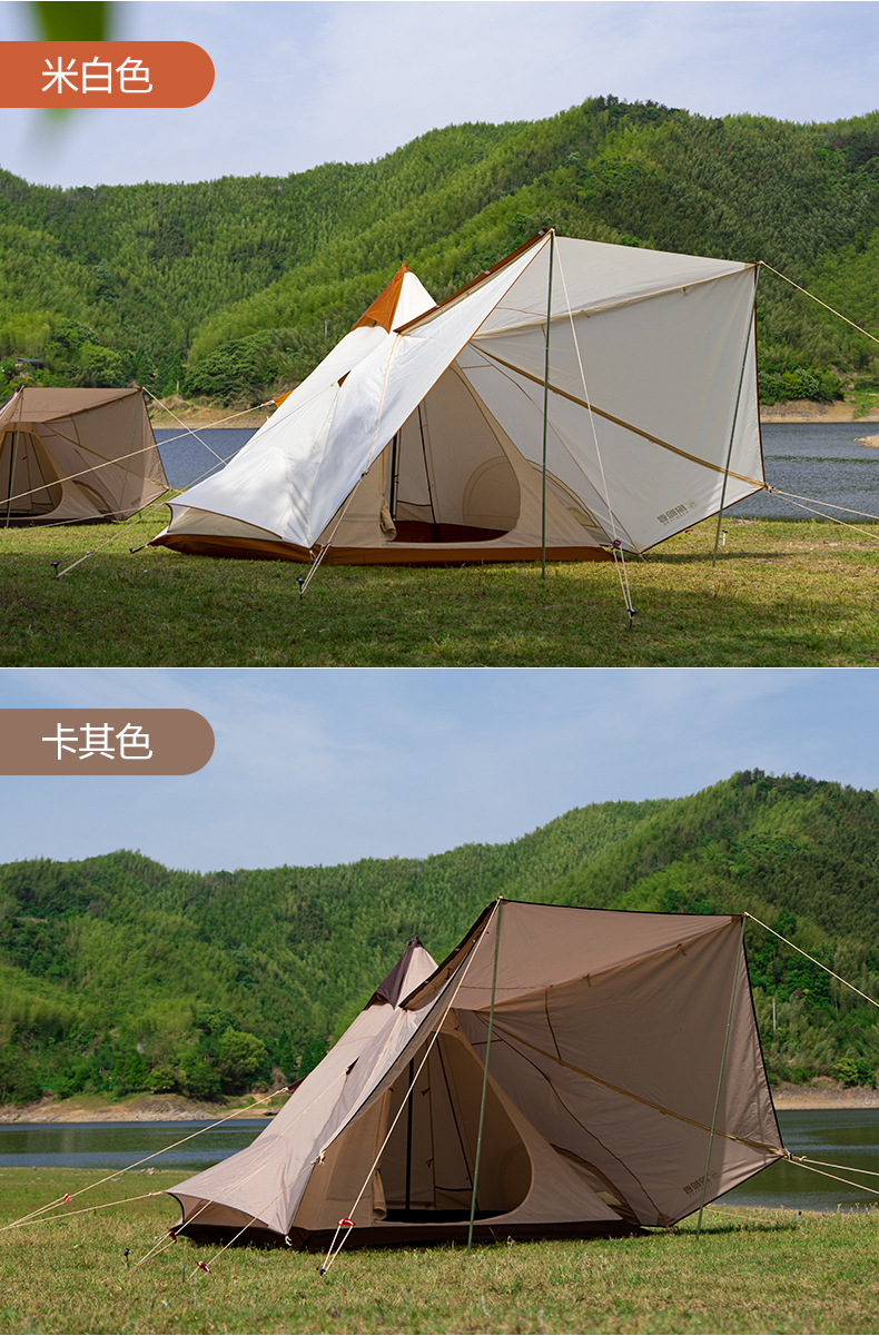 Lều kim tự tháp lều Ấn Độ cắm trại dã ngoại ngoài trời 5-8 người chống tia cực tím, chống mưa nắng không gian rộng (Ảnh + video + hàng có sẵn)