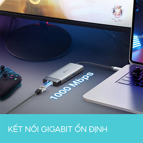 Cổng chuyển đổi TP-Link 6-in-1 USB-C UH6120C - Hàng chính hãng