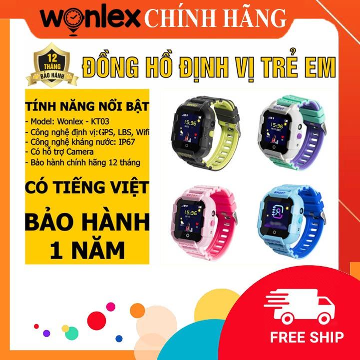 Đồng hồ định vị trẻ em Wonlex KT03 Pro Limited Định vị Wifi/Lbs/Gps/Agps – Tiếng Việt